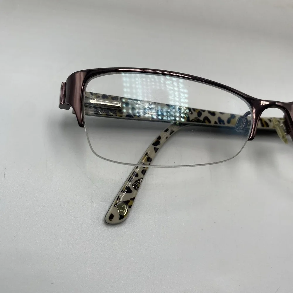 Bebe Eyeglasses Women FRAME ONLY Cat Eye Half Rim 57-17 Brown 502
